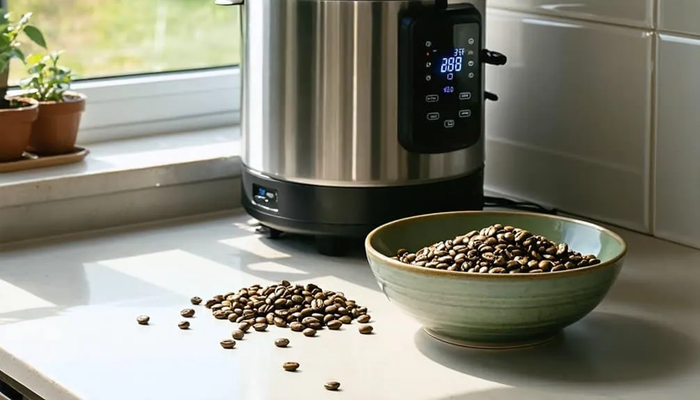 coffee roasting workspace preparation