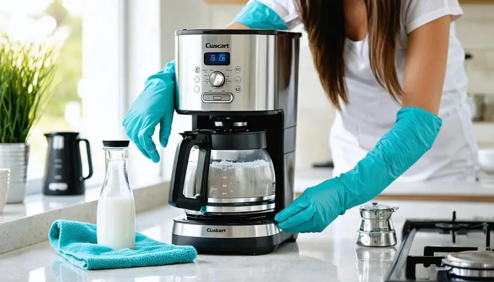 Daily cleaning routine for a Cuisinart coffee maker