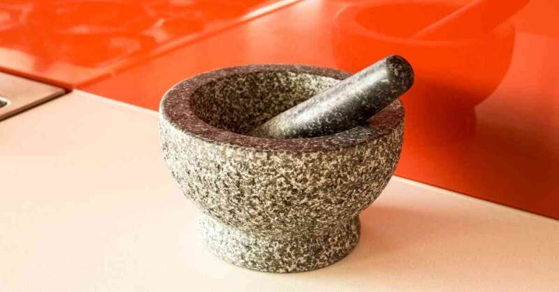 Pestle and Mortar on a counter top