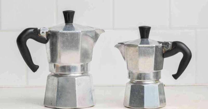 2 Different sizes of Moka pot