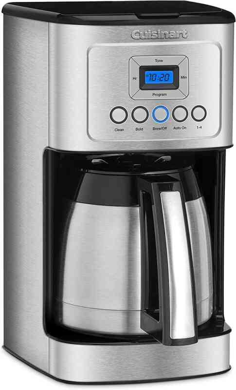 Front view of the Cuisinart DCC-3400P1 thermal carafe coffee maker