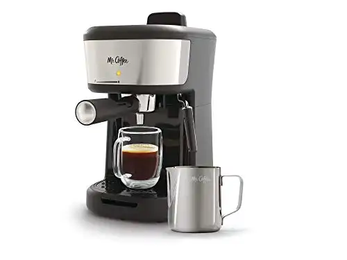 Mr. Coffee Espresso and Cappuccino Machine (with Milk Frothing Pitcher and Steam Wand)